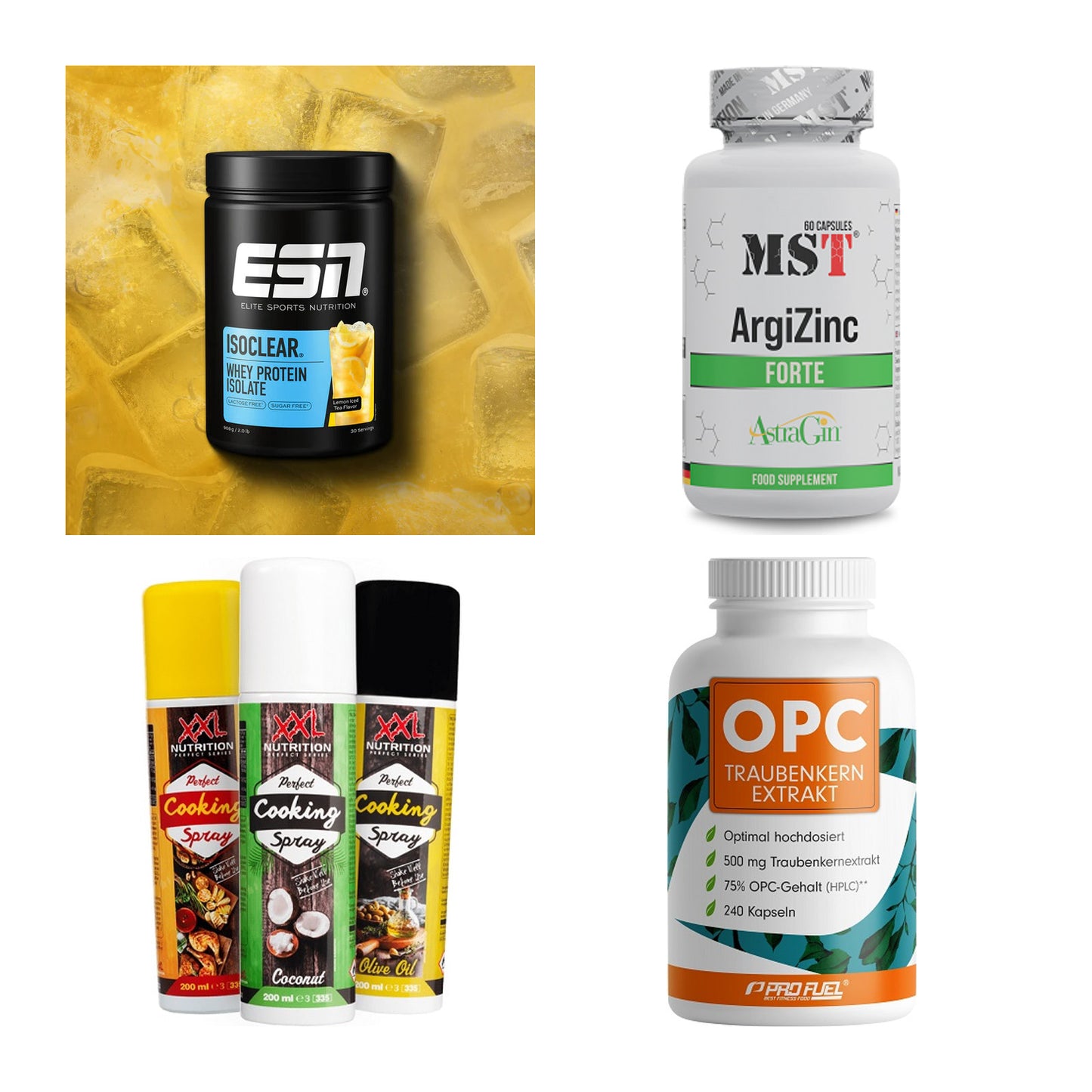 Wettkampfvorbereitung: ESN ISOCLEAR + MST ArgiZinc + 2 weitere – alle enthaltenen Artikel