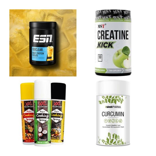 Wettkampfvorbereitung: ESN ISOCLEAR + MST Creatine + 2 weitere – alle enthaltenen Artikel