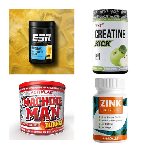 Wettkampfvorbereitung: ESN ISOCLEAR + MST Creatine + 2 weitere – alle enthaltenen Artikel