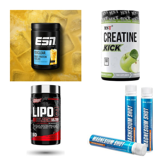Wettkampfvorbereitung: ESN ISOCLEAR + MST Creatine + 2 weitere – alle enthaltenen Artikel