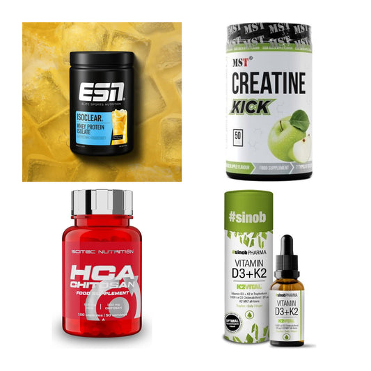 Wettkampfvorbereitung: ESN ISOCLEAR + MST Creatine + 2 weitere – alle enthaltenen Artikel