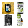 Wettkampfvorbereitung: ESN ISOCLEAR + MST Creatine + 2 weitere – alle enthaltenen Artikel