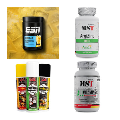 Wettkampfvorbereitung: ESN ISOCLEAR + MST ArgiZinc + 2 weitere – alle enthaltenen Artikel