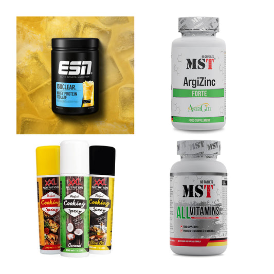 Wettkampfvorbereitung: ESN ISOCLEAR + MST ArgiZinc + 2 weitere – alle enthaltenen Artikel