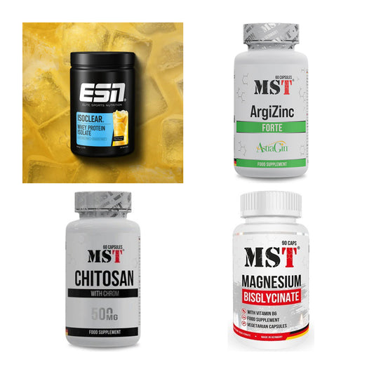 Wettkampfvorbereitung: ESN ISOCLEAR + MST ArgiZinc + 2 weitere – alle enthaltenen Artikel