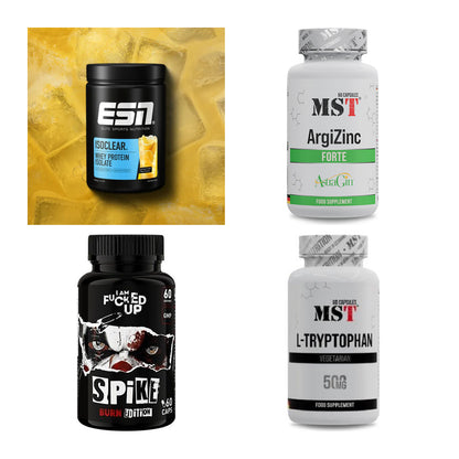 Wettkampfvorbereitung: ESN ISOCLEAR + MST ArgiZinc + 2 weitere – alle enthaltenen Artikel