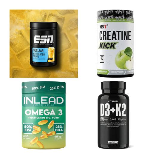 Wettkampfvorbereitung: ESN ISOCLEAR + MST Creatine + 2 weitere – alle enthaltenen Artikel