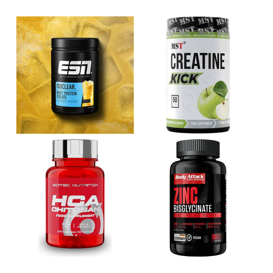 Wettkampfvorbereitung: ESN ISOCLEAR + MST Creatine + 2 weitere – alle enthaltenen Artikel