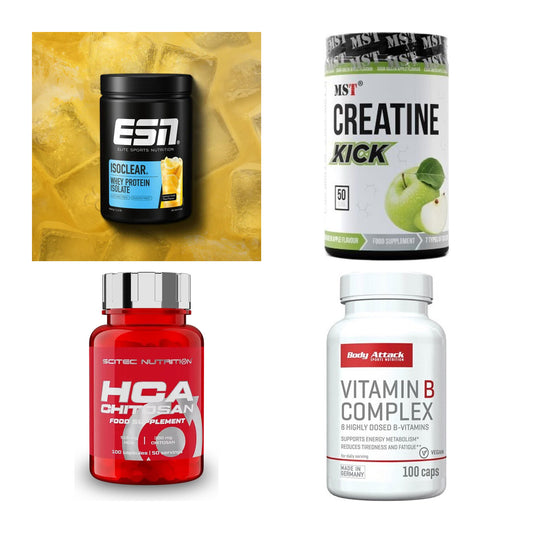 Wettkampfvorbereitung: ESN ISOCLEAR + MST Creatine + 2 weitere – alle enthaltenen Artikel