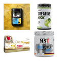 Wettkampfvorbereitung: ESN ISOCLEAR + MST Creatine + 2 weitere – alle enthaltenen Artikel