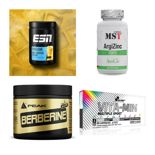 Wettkampfvorbereitung: ESN ISOCLEAR + MST ArgiZinc + 2 weitere – alle enthaltenen Artikel