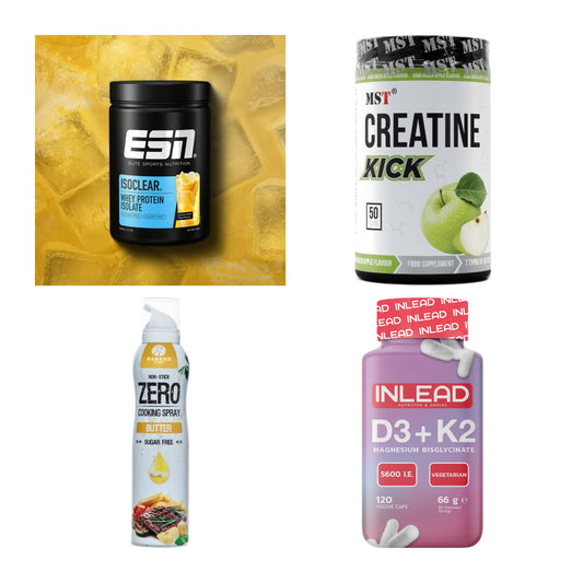 Wettkampfvorbereitung: ESN ISOCLEAR + MST Creatine + 2 weitere – alle enthaltenen Artikel