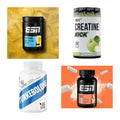 Wettkampfvorbereitung: ESN ISOCLEAR + MST Creatine + 2 weitere – alle enthaltenen Artikel
