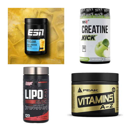 Wettkampfvorbereitung: ESN ISOCLEAR + MST Creatine + 2 weitere – alle enthaltenen Artikel