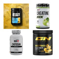 Wettkampfvorbereitung: ESN ISOCLEAR + MST Creatine + 2 weitere – alle enthaltenen Artikel