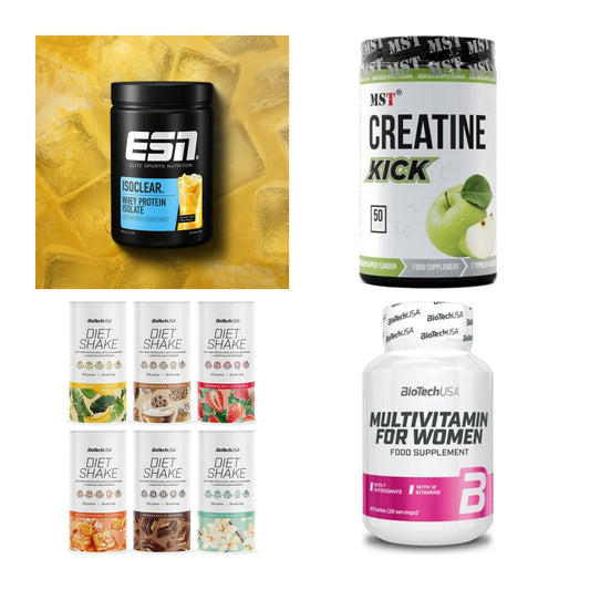 Wettkampfvorbereitung: ESN ISOCLEAR + MST Creatine + 2 weitere – alle enthaltenen Artikel