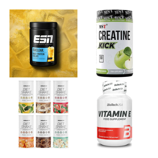 Wettkampfvorbereitung: ESN ISOCLEAR + MST Creatine + 2 weitere – alle enthaltenen Artikel