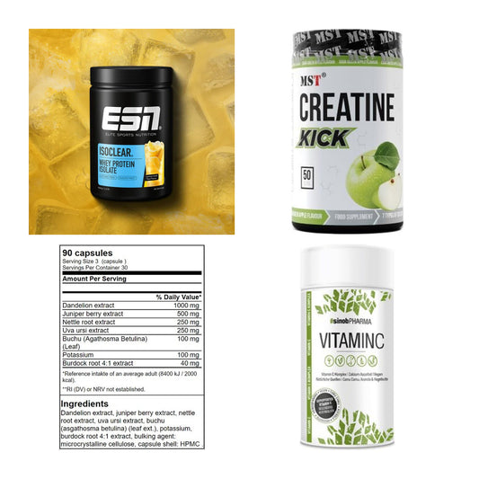 Wettkampfvorbereitung: ESN ISOCLEAR + MST Creatine + 2 weitere – alle enthaltenen Artikel