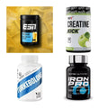 Wettkampfvorbereitung: ESN ISOCLEAR + MST Creatine + 2 weitere – alle enthaltenen Artikel