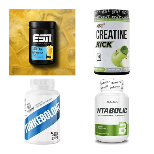 Wettkampfvorbereitung: ESN ISOCLEAR + MST Creatine + 2 weitere – alle enthaltenen Artikel