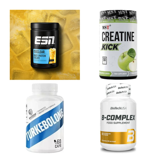 Wettkampfvorbereitung: ESN ISOCLEAR + MST Creatine + 2 weitere – alle enthaltenen Artikel