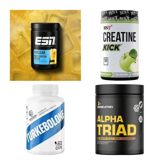 Wettkampfvorbereitung: ESN ISOCLEAR + MST Creatine + 2 weitere – alle enthaltenen Artikel