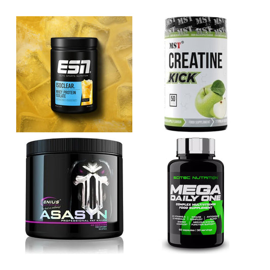 Wettkampfvorbereitung: ESN ISOCLEAR + MST Creatine + 2 weitere – alle enthaltenen Artikel