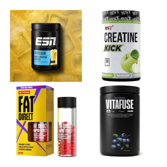 Wettkampfvorbereitung: ESN ISOCLEAR + MST Creatine + 2 weitere – alle enthaltenen Artikel