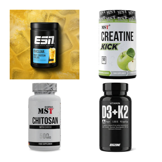 Wettkampfvorbereitung: ESN ISOCLEAR + MST Creatine + 2 weitere – alle enthaltenen Artikel