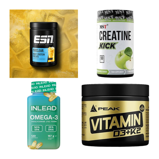 Wettkampfvorbereitung: ESN ISOCLEAR + MST Creatine + 2 weitere – alle enthaltenen Artikel