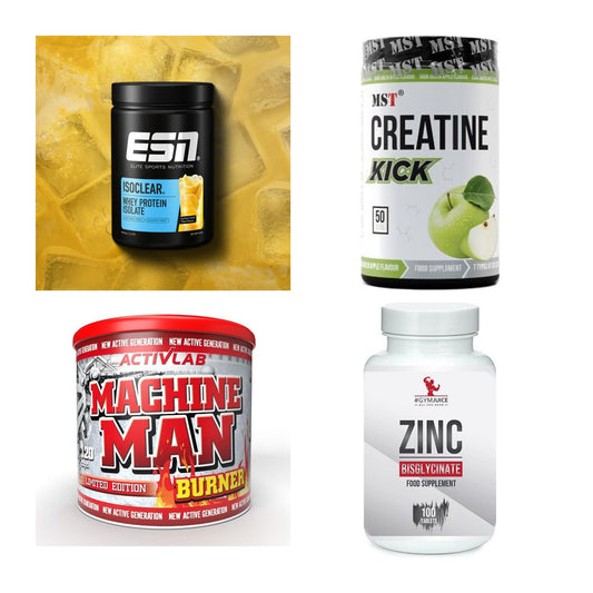 Wettkampfvorbereitung: ESN ISOCLEAR + MST Creatine + 2 weitere – alle enthaltenen Artikel
