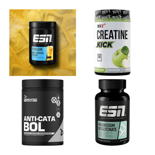Wettkampfvorbereitung: ESN ISOCLEAR + MST Creatine + 2 weitere – alle enthaltenen Artikel
