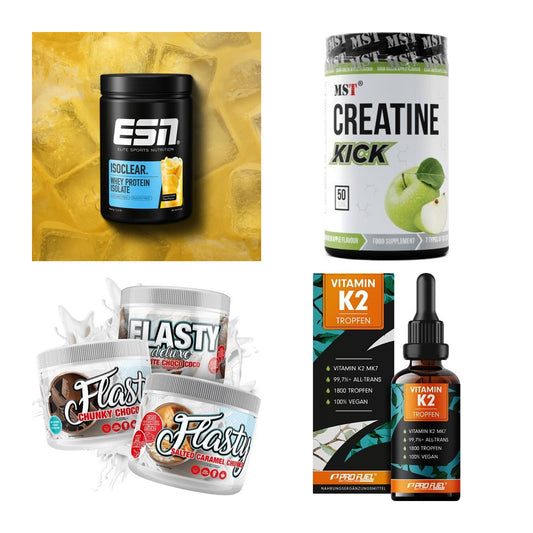 Wettkampfvorbereitung: ESN ISOCLEAR + MST Creatine + 2 weitere – alle enthaltenen Artikel