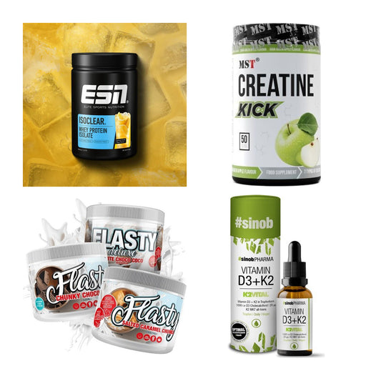 Wettkampfvorbereitung: ESN ISOCLEAR + MST Creatine + 2 weitere – alle enthaltenen Artikel