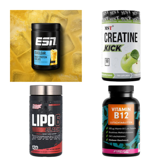 Wettkampfvorbereitung: ESN ISOCLEAR + MST Creatine + 2 weitere – alle enthaltenen Artikel