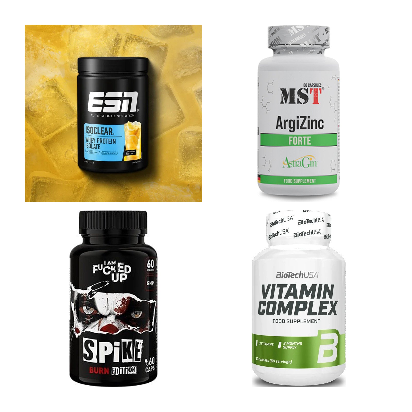 Wettkampfvorbereitung: ESN ISOCLEAR + MST ArgiZinc + 2 weitere – alle enthaltenen Artikel