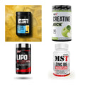 Wettkampfvorbereitung: ESN ISOCLEAR + MST Creatine + 2 weitere – alle enthaltenen Artikel