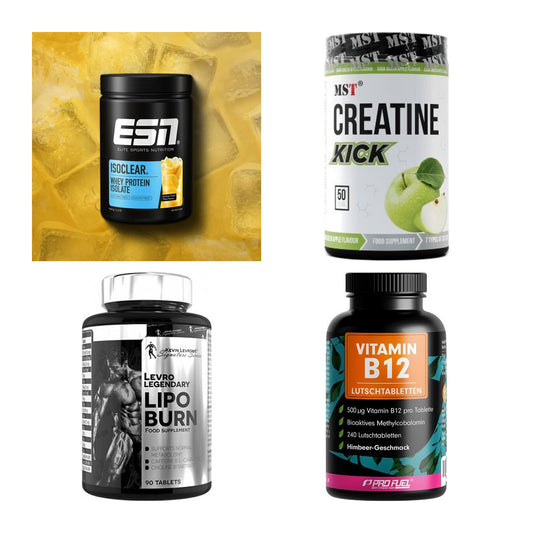 Wettkampfvorbereitung: ESN ISOCLEAR + MST Creatine + 2 weitere – alle enthaltenen Artikel
