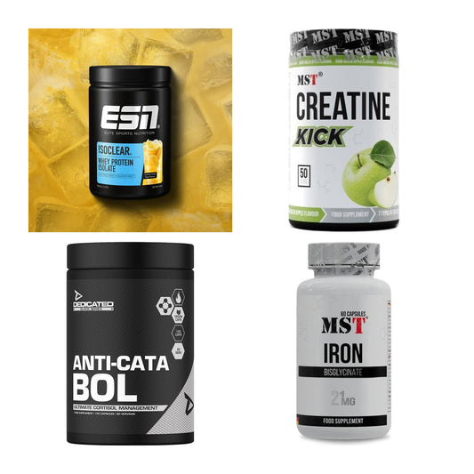 Wettkampfvorbereitung: ESN ISOCLEAR + MST Creatine + 2 weitere – alle enthaltenen Artikel