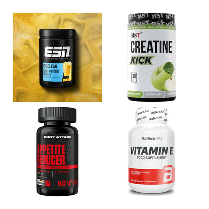 Wettkampfvorbereitung: ESN ISOCLEAR + MST Creatine + 2 weitere – alle enthaltenen Artikel