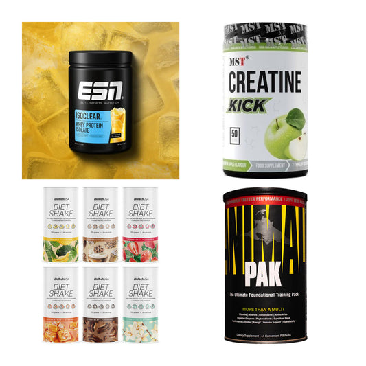 Wettkampfvorbereitung: ESN ISOCLEAR + MST Creatine + 2 weitere – alle enthaltenen Artikel