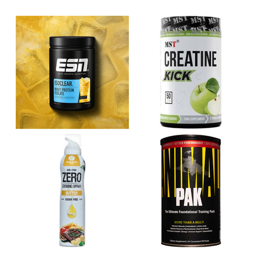 Wettkampfvorbereitung: ESN ISOCLEAR + MST Creatine + 2 weitere – alle enthaltenen Artikel