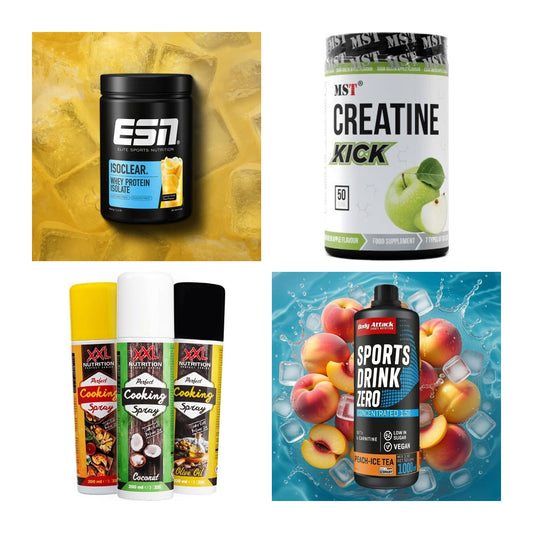 Wettkampfvorbereitung: ESN ISOCLEAR + MST Creatine + 2 weitere – alle enthaltenen Artikel