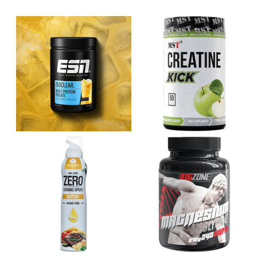 Wettkampfvorbereitung: ESN ISOCLEAR + MST Creatine + 2 weitere – alle enthaltenen Artikel