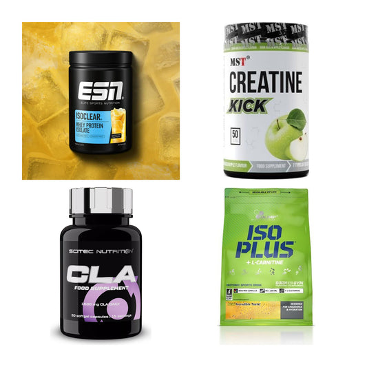 Wettkampfvorbereitung: ESN ISOCLEAR + MST Creatine + 2 weitere – alle enthaltenen Artikel