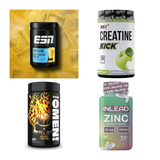 Wettkampfvorbereitung: ESN ISOCLEAR + MST Creatine + 2 weitere – alle enthaltenen Artikel