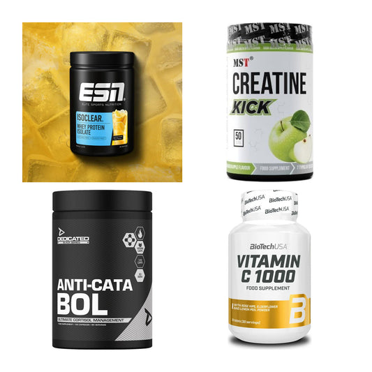 Wettkampfvorbereitung: ESN ISOCLEAR + MST Creatine + 2 weitere – alle enthaltenen Artikel