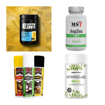 Wettkampfvorbereitung: ESN ISOCLEAR + MST ArgiZinc + 2 weitere – alle enthaltenen Artikel