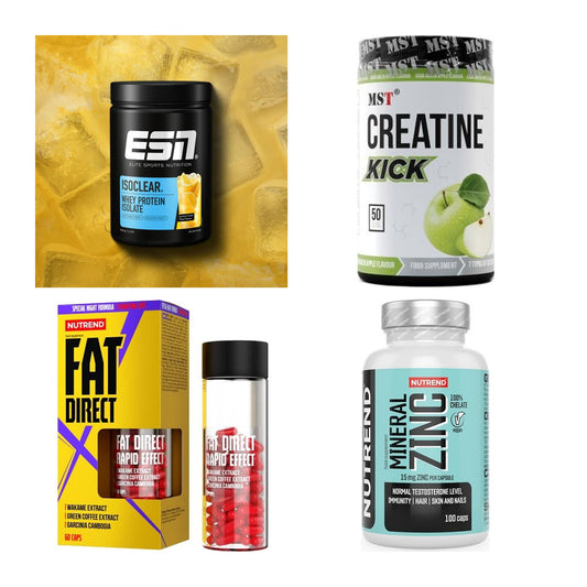 Wettkampfvorbereitung: ESN ISOCLEAR + MST Creatine + 2 weitere – alle enthaltenen Artikel