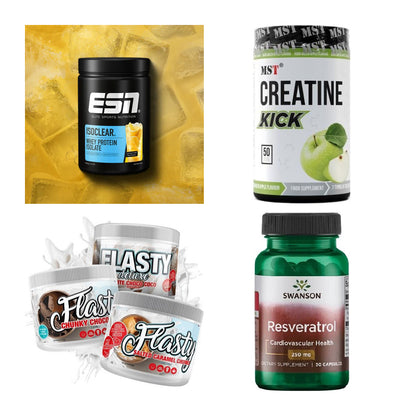 Wettkampfvorbereitung: ESN ISOCLEAR + MST Creatine + 2 weitere – alle enthaltenen Artikel
